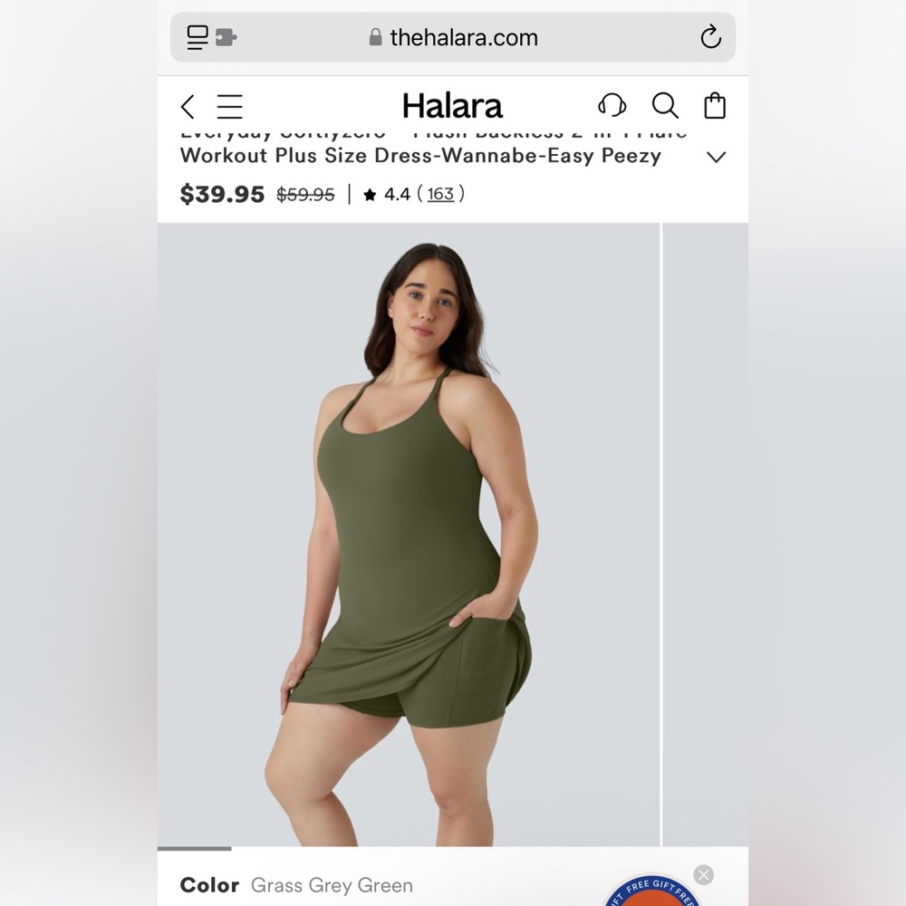 Halara Everyday Easy Peezy Dress - 1X